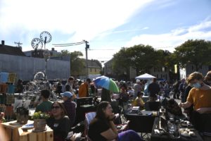 Craft Market Bustling with Activity