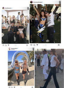Influencer photos from Coachella Via. Instagram & paparazzi.