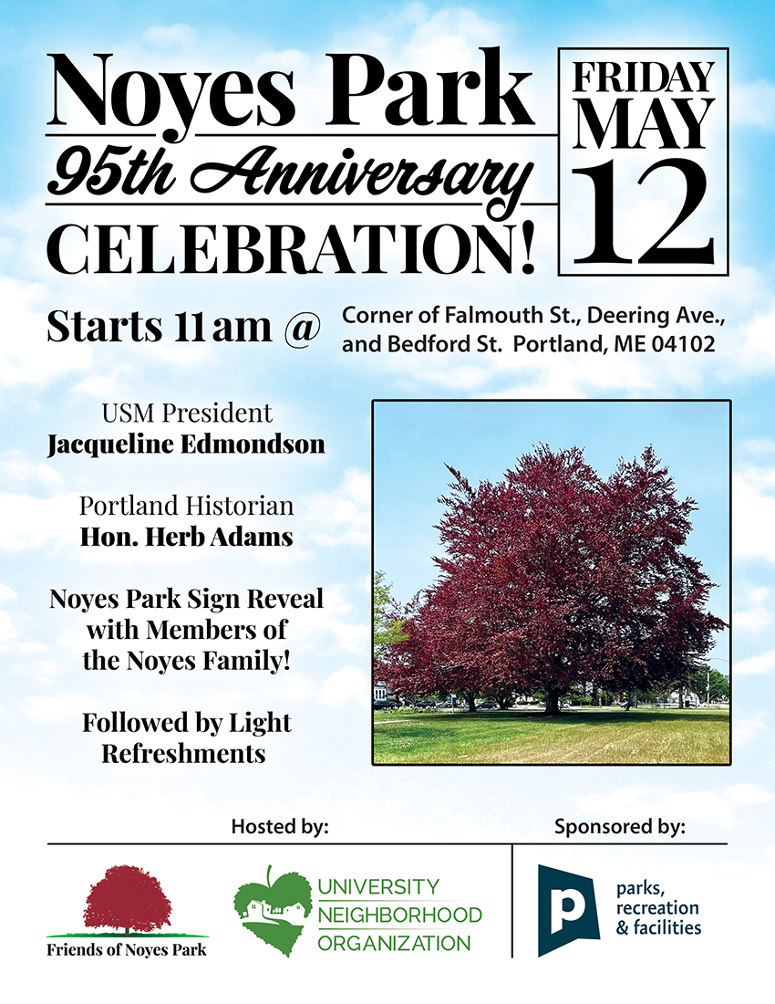 Noyes Park 95th Anniversary Friday, May 12 The Free Press