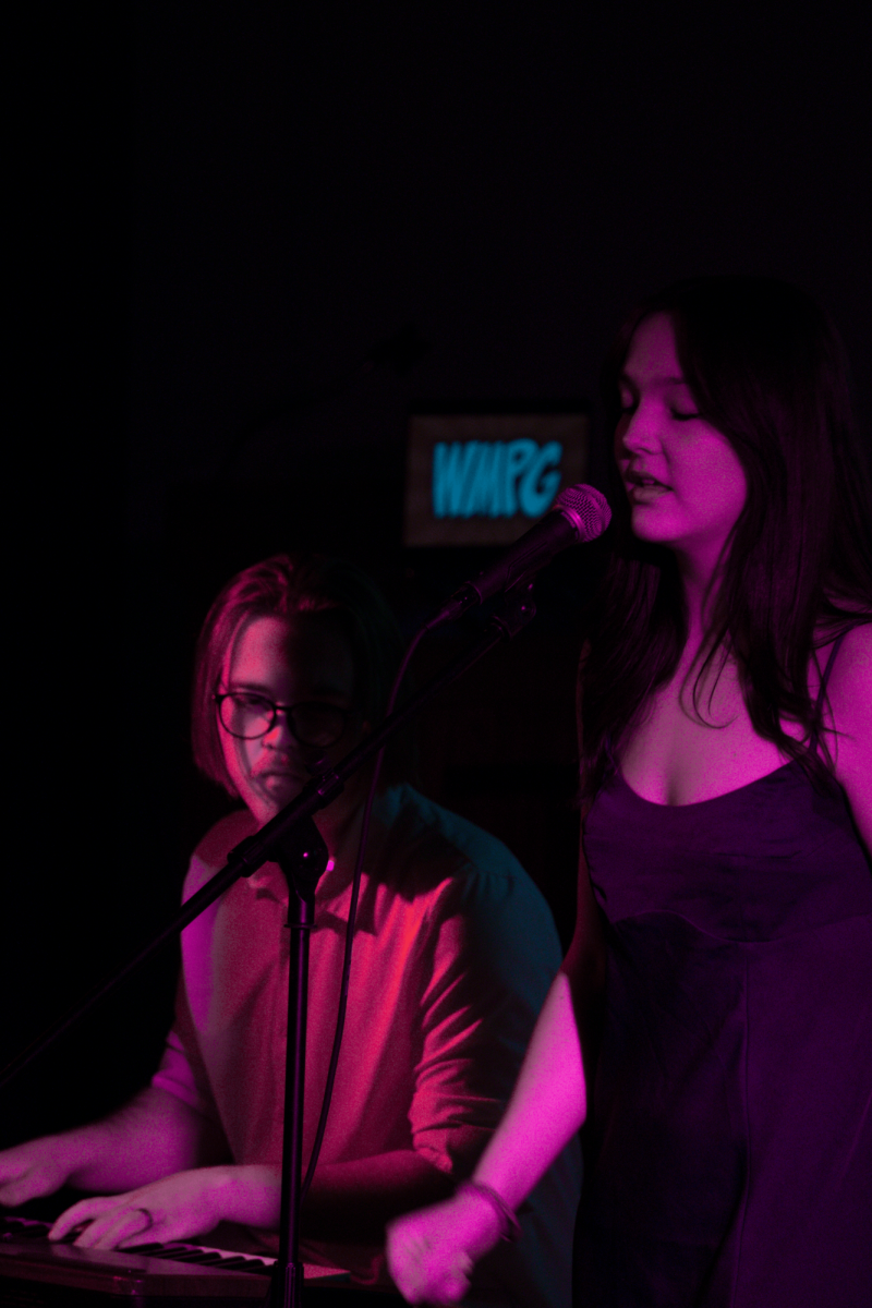 Orrin Bidwell on the keyboard and Jade Dewitt singing