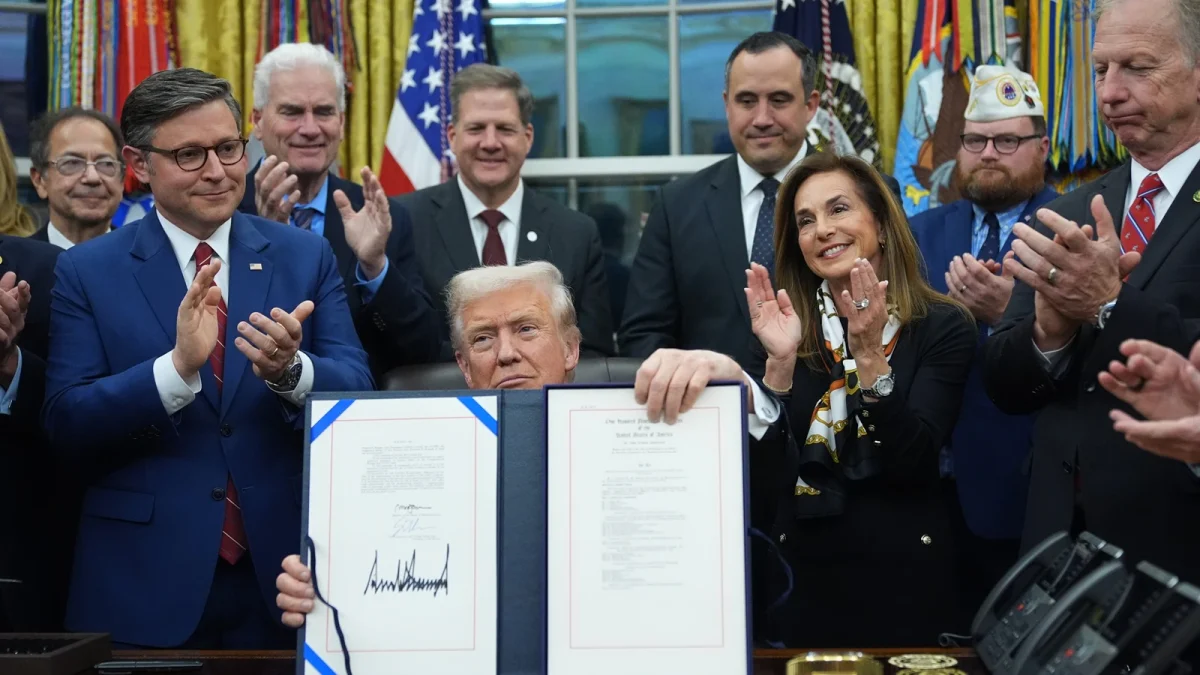 President Donald Trump signs off on opening the Government