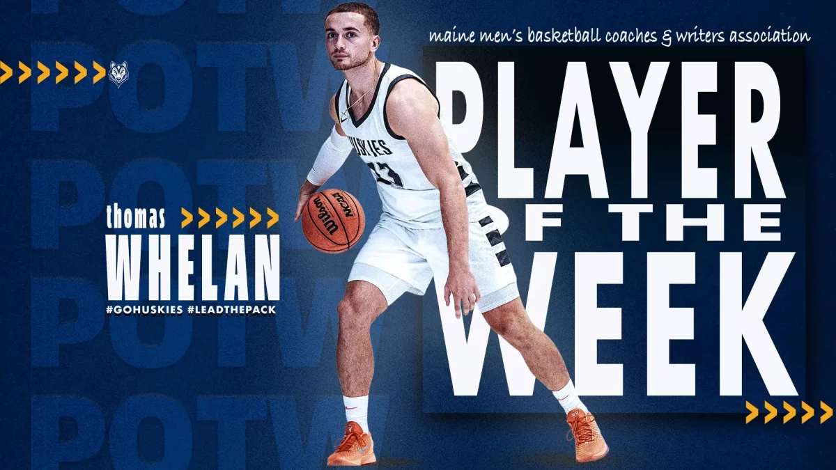 Thomas Whelan, a star player mentioned in the men's basketball section