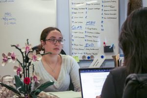 On Thursday, April 2, 2026, in Orono, Maine, current Vice President and incoming President of UMSG, Cynthia Shelmerdine, discusses the proposed AI fee. The fee would place a per credit hour fee on student tuition.